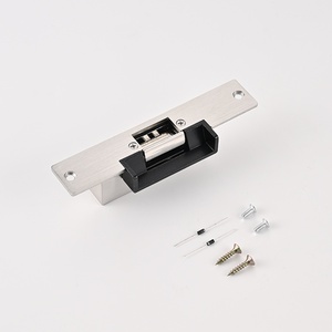 Serrure électrique standard en gros 12V avec plaque frontale longue et courte pour système de contrôle d'accès de portes en bois et en métal - Product Image 1