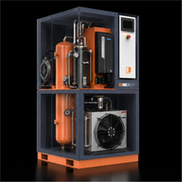 Compresseur d'air à vis stationnaire haute performance 5,5 kW 13 bars avec moteur et PLC, faible bruit, pour usage industriel