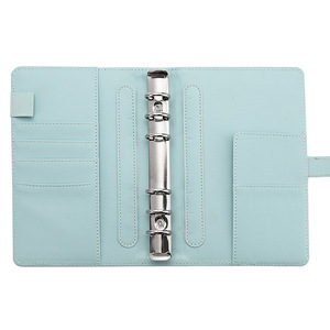 Traveler Budget Leather Planner Notebook Binder Loose Leaf 6 Ring Business 2023 Agenda Notebook with <b>Cash</b> <b>Envelopes</b> - Product Image 2