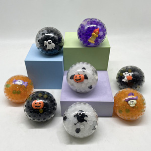 ลูกบอลบีบฮาโลวีนลายผีฟักทอง ของเล่นคลายเครียดสำหรับเด็กอายุ 5-7 ปี ของเล่นบีบยืดหยุ่นทำจากพลาสติกสำหรับเด็กทุกเพศ - Product Image 2