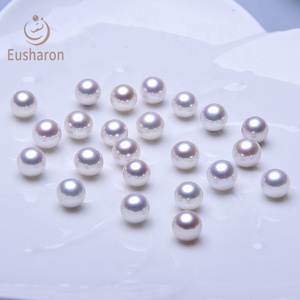 7-7,5mm AAAAA calidad superior redondo <span class=keywords><strong>blanco</strong></span> agua dulce <span class=keywords><strong>Nuclear</strong></span> suelta perlas para collar pulsera Diy accesorios - Product Image 1
