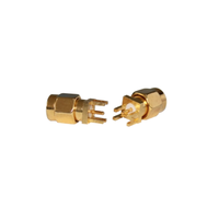 Conector RF SMA-JE de Alto Rendimiento, Material de Latón Chapado en Oro, Conector SMA Macho para PCB