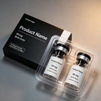 Petites bouteilles en verre avec étiquettes personnalisées imprimées, flacons cosmétiques de 3 ml et 10 ml, autocollants imperméables, emballage en plateau plastique