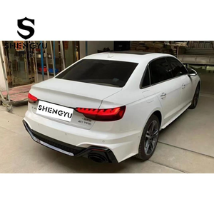 Kit de Carrocería para <span class=keywords><strong>Audi</strong></span> <span class=keywords><strong>A4</strong></span> 2021 Modificado a RS4, Incluye Ensamblaje de Parachoques Delantero y Trasero con Rejilla, Difusor Trasero y Tubos de Escape - Product Image 6