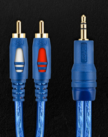 Cable Divisor de Audio de Bajo Ruido, Adaptador de 3.5mm Macho a Doble RCA para Cine en Casa, Estéreo de Auto, Auriculares, Laptops, Altavoces, Amplificador