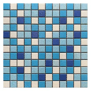 Mosaico cerâmico azul verde branco brilhante novo design piscina