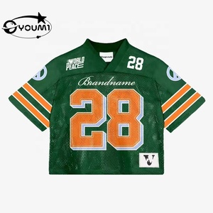 Camiseta Deportiva YOUMI, Servicio OEM Personalizado, Transpirable, Absorbe la Humedad, Secado Rápido, Estilo Retro de Verano, Corte Cuadrado, para Rugby y Fútbol Americano, para Hombre - Product Image 1
