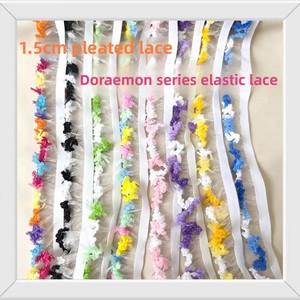 Encaje Elástico Plisado 0203/15 (Mezcla <span class=keywords><strong>de</strong></span> Nailon y Algodón, Estilo Japonés) para Coser Ropa <span class=keywords><strong>de</strong></span> Muñecas, Lazos para el Cabello, Textiles para el Hogar, Juguetes <span class=keywords><strong>de</strong></span> Muñecas - Product Image 5