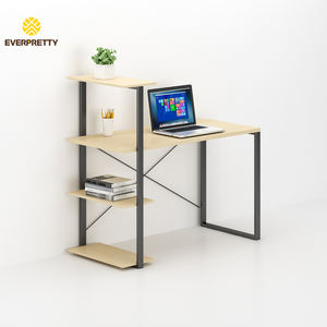 Moderner Funktionaler Arbeitstisch mit Seitlichen Ablagefächern 4-Schichtiger Schreibtisch für Zuhause Büro Apartment Hostel - Product Image 1