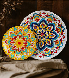 特注製造Assiettes En Porcelaine En Gros白セラミックディナーRestuant磁器プレートロゴ付き - Product Image 3