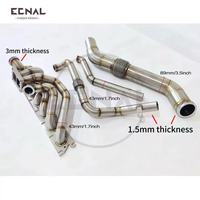 Ecnal für BMW Gen1 B58 F20 M140 F22 240i F30 340i F32 440i SS304 T4 Interface Single Turbo Abgaskrümmer-Kit