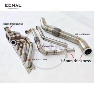 Ecnal สำหรับ BMW Gen1 B58 F20ชุด M140 F22 240i F30 <span class=keywords><strong>340i</strong></span> F32 440I <span class=keywords><strong>G30</strong></span> 540i คุณภาพการไหลสูงชุดท่อร่วม SS304ชุด T4อินเตอร์เฟซ - Product Image 2