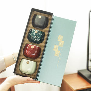 Vintage grande capacità in ceramica Espresso tazza tradizionale Kung Fu Tea assaggiatore per la casa all'ingrosso scatola regalo fatto a mano fai da te tazza di tè - Product Image 2