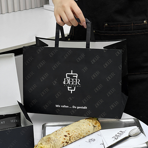 Thực phẩm tùy chỉnh lớp giấy kraft Takeaway túi thức ăn nhanh Gà Chip nướng cánh nhà hàng siêu thị sinh thái thân thiện sang trọng - Product Image 2
