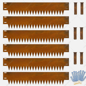 Bordatura per Giardino in Acciaio Corten Resistente e Rustico, Bordo Metallico per Paesaggistica - Product Image 1