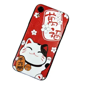 Ốp Điện Thoại 3D Cameo Enchase Fortune Cat, Ốp Hình Ảnh Tùy Chỉnh Cho Iphone 12 Pro Max