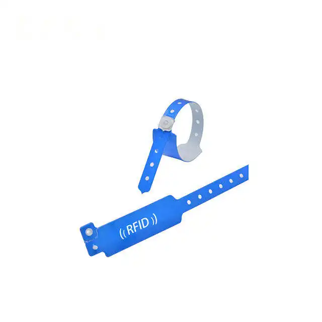 Goldbridge RFID dupont papier bracelet réglable en silicone bracelet avec puce HF pour parc à thème