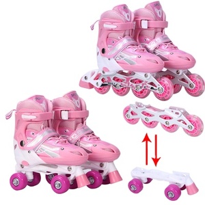 Patins en ligne réglable à roulettes <span class=keywords><strong>Quad</strong></span>, en acier inoxydable, rangée simple/Double - Product Image 1