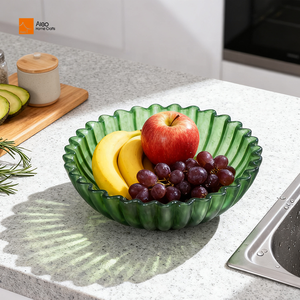 Современная овальная чаша с оранжевым вихрем - Product Image 5