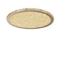 Plafonnier LED en cristal moderne de luxe avec télécommande pour salon, chambre à coucher, hall, indice de protection IP65, design rond simple