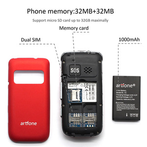 Artfone C10 2.4นิ้ว GSM Dual SIM หน้าจอคู่พับได้โทรศัพท์มือถือคนแก่ปุ่มกดสำหรับผู้สูงอายุ<span class=keywords><strong>พับ</strong></span>ได้<span class=keywords><strong>โทรศัพท์</strong></span>2G - Product Image 5