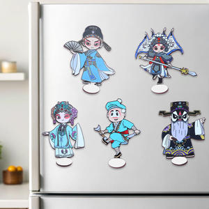 Personnages de l'opéra de Pékin en métal chinois personnalisés aimant de réfrigérateur créatif Sheng Dan Jing et <span class=keywords><strong>Chou</strong></span> aimant de réfrigérateur de dessin animé - Product Image 1