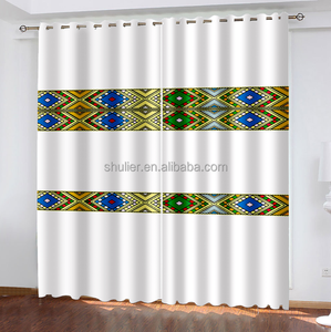 <span class=keywords><strong>Cortinas</strong></span> Largas <span class=keywords><strong>con</strong></span> Diseño Personalizado de Etiopía, Impresión 3D, <span class=keywords><strong>Cortinas</strong></span> Modernas de Lujo para Ventanas de Dormitorio y Sala de Estar - Product Image 2