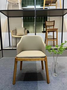 High-quality velvet <strong>furniture</strong> wooden leg chairs for Nordic modern casual restaurants, hotels, living rooms and apartments - Product Image 2