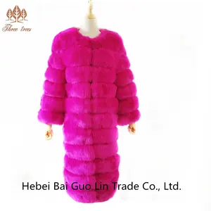 Новая Горячая зимняя куртка из искусственного меха лисы, дешевая шуба из искусственного меха на заказ, женские X длинные меховые пальто
