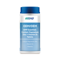 Comprimés de Calcium, Magnésium, Zinc + Vitamine D3 GMP Essentials pour Adultes et Adolescents, Qualité Alimentaire, Favorise des Os et des Dents Forts