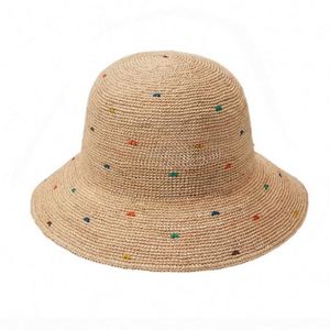 Wholesale High Quality Handmade Raffia <b>Straw</b> Sun <b>Hat</b> Women's Summer Foldable Sunscreen <b>Straw</b> <b>Hat</b> Ladies Beach Sun Bucket <b>Hat</b> - Product Image 4
