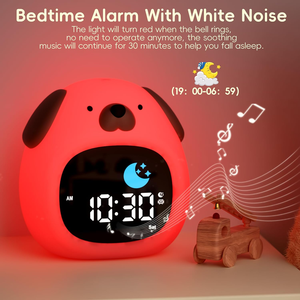 Lampe à LED mignonne de chevet personnalisée Haut-parleur pour enfants Réveil d'entraînement au sommeil Smart Touch Lumière naturelle Réveil au lever du soleil - Product Image 2