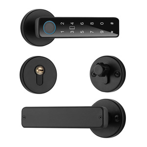 Yuefeng Maishi <b>Smart</b> Door <b>Lock</b> Fingerprint Password Unlock Indoor <b>Lock</b> DF20 Model Black Finish - Product Image 1