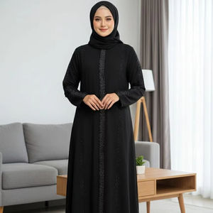 Tendance 2026 : Abaya Modeste du Moyen-Orient pour Femme, Robe Brodé de Paillettes, Style Dubaï, Inspirée du Ramadan et de l'Aïd, pour Musulmanes - Product Image 1