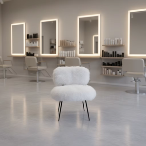 Silla de Comedor Moderna de Lujo con Piel Sintética de Cordero para Salón de Belleza de Diseño, Suite Ejecutiva de Hotel <span class=keywords><strong>Boutique</strong></span> y Rincón de Estudio en Casa de Lujo - Product Image 4