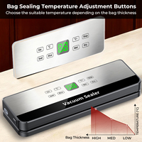 75kPa 120W 30cm 4L/min 8 Modes ecran tactile scellage multi-sacs menage machine sous vide soudeuse emballage alimentaire