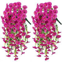 Fleur artificielle en soie Eucalyptus et Gloire du matin pour la Saint-Valentin, décoration de mariage, faite à la main, respectueuse de l'environnement, à suspendre au mur