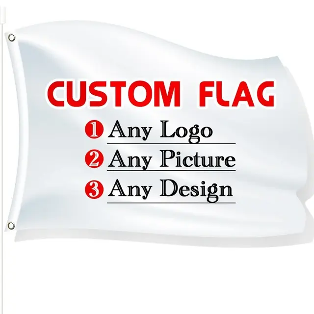 Bandeiras personalizadas de bandeira 100% poliéster com estampa digital de 3x5 pés para promoção de eventos ao ar livre e esportes