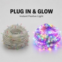 Guirlande lumineuse de Noël extérieure 100M 480 LED IP44 en PVC, multicolore, à commande manuelle, prise GS, pour arbre et jardin