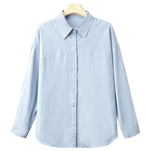 Chemise pour femme à manches longues, nouvelle collection printemps, coupe ample, décontractée, mi-longue, chemise polyvalente - Product Image 5