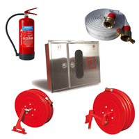 Armoire à Enrouleur de Tuyau d'Incendie en Acier Inoxydable à Double Porte Horizontale, Boîte à Incendie Extérieure, Équipement de Sécurité Incendie