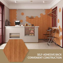 Autoadhesivo Mural moderno Venta al por mayor PVC Hexágono <span class=keywords><strong>3D</strong></span> Panel de pared Peel And Stick Papeles de pared y pegatinas de piso - Product Image 2
