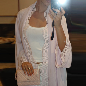 Elegante Cardigan Kimono con Perline, Abaya Ispirata al Medio Oriente, Copricostume da Sera per Uso Quotidiano, Giacca Kimono Lunga Ricamata - Product Image 5