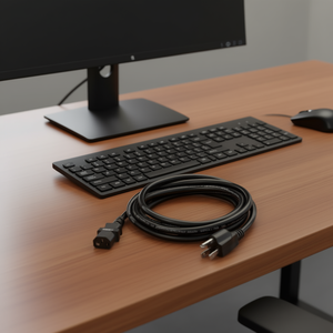 Cable de alimentación de CA de 6 pies y 3 clavijas con cable de cobre para monitor LCD y PC, 2 piezas - Product Image 2