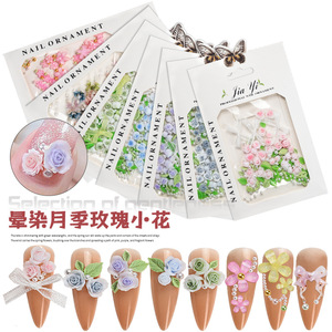 Qian <span class=keywords><strong>Ya</strong></span> 2025ใหม่เรซิ่นกุหลาบและคาเมลเลียเล็บชาร์ม-มุกผสมมาร์บลิงขนาดสำหรับงานแต่งงาน/เจ้าสาวเล็บ (ขายส่ง) - Product Image 3