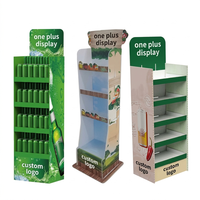 Étagère de présentation de boissons en carton personnalisée, sur pied, pour boissons gazeuses, jus de fruits, bouteilles
