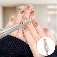 Fraise à ongles en carbure de tungstène, tête de polissage droite en acier tungstène pour équipement de nail art et vernis gel