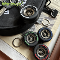 Porte-clés pneu personnalisé roues Llaveros voiture automobile course formule Miniature accessoire décoration cadeau pneu forme ensemble porte-clés