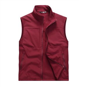 Gilet d'hiver en <span class=keywords><strong>polaire</strong></span> pour <span class=keywords><strong>homme</strong></span> avec logo brodé personnalisé, col montant, <span class=keywords><strong>sans</strong></span> manches, épais, multi-poches, vêtement de travail - Product Image 4