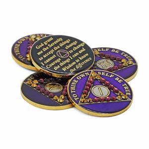 Chất Lượng Cao Tùy Chỉnh Miễn Phí Thiết Kế AA <span class=keywords><strong>Sober</strong></span> Coins Token Huy Chương Phục Hồi Sobriety Chip Tùy Chỉnh Đồng Xu - Product Image 3